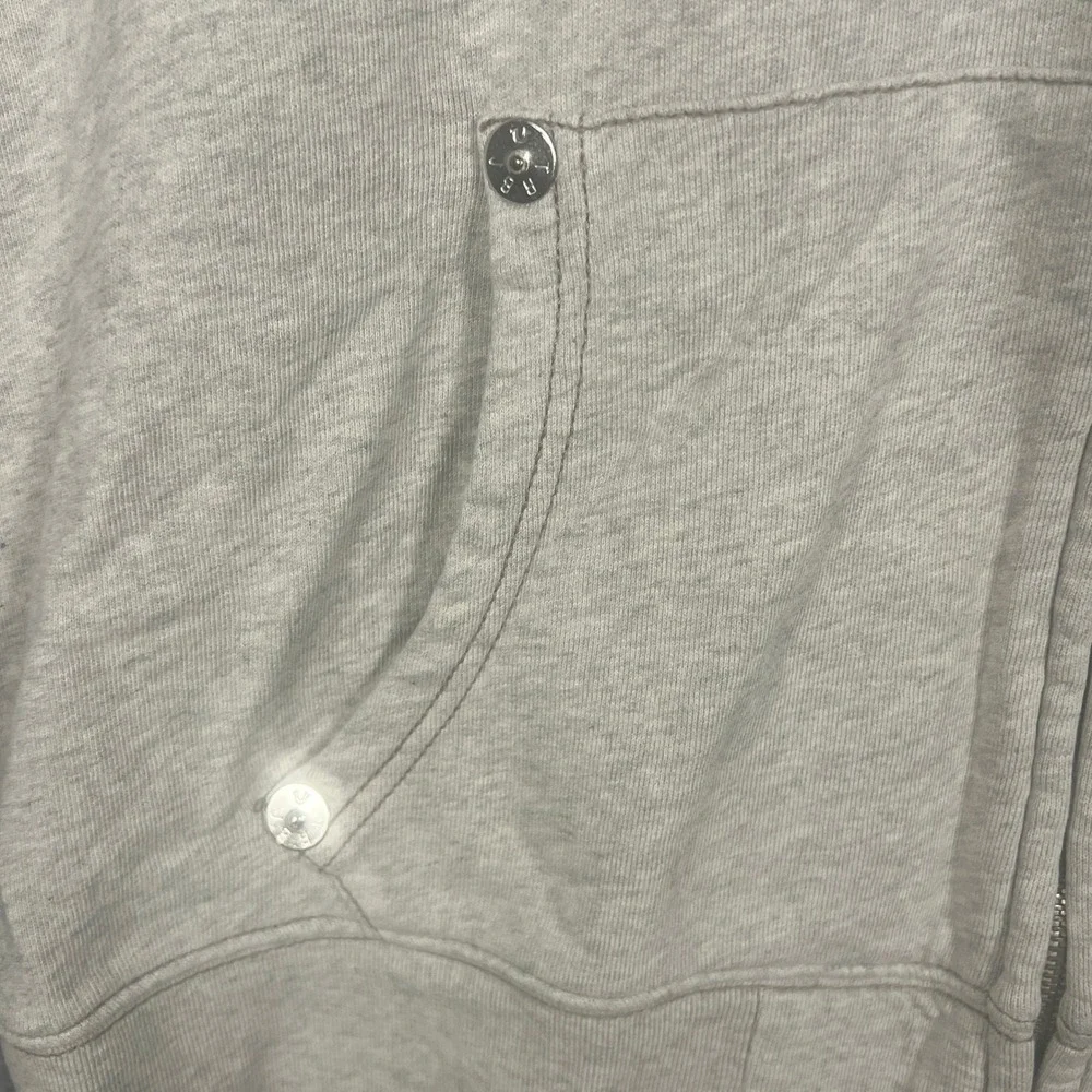True Religion Men's World Tour Buddha Logo Zip Up Hoodie Gray XL MAOB129MF3